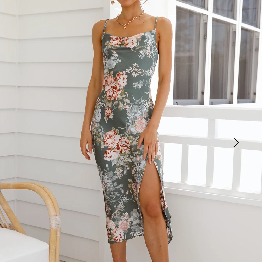 MARIPOSA MIDI DRESS SAGE - Hello Molly